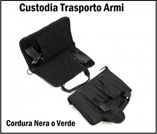 Custodia In Cordura Porta Pistole Trasporto  Armi Poligono INC 101 Art.359432