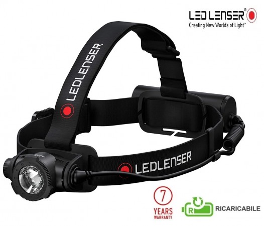 Torcia Tattica Professionale Frontale 1000 lumen H7R Core Ricaricabile  Led Lenser® Soccorso Corsa Speleologia Art. 502122