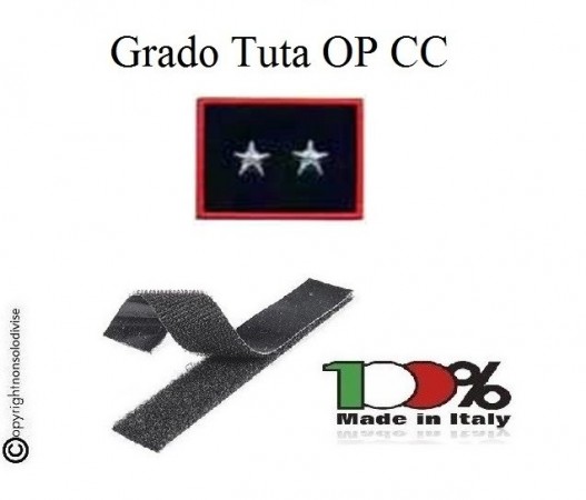 Gradi Tuta Ordine Pubblico Carabinieri con Velcro TENENTE Art.CC-O13