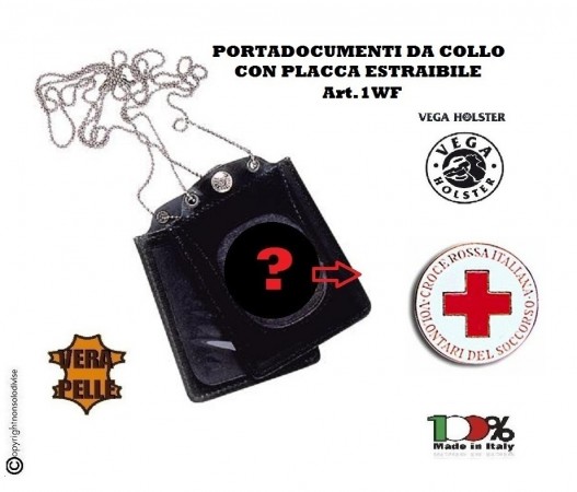 Portatessera e Portaplacca da Collo Croce Rossa Italiana Vega Holster Art.1WF08