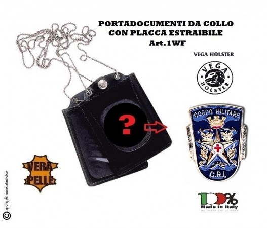 Portatessera e Portaplacca da Collo Croce Rossa Militare Vega Holster Art.1WF52