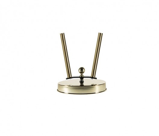 Base Ufficio Porta Bandiera o Confalone Acciaio Inox Oro ASI 430 a 2 sedi Art. 209/LUX