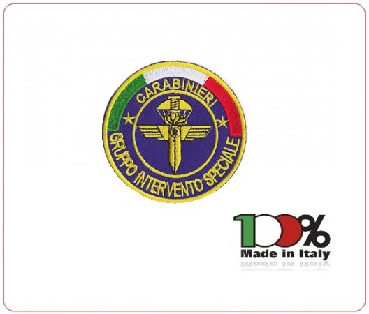 Patch Toppa con Velcro Carabinieri G.I.S. Gruppo Intervento Speciale con Bandiera Art.GIS-23