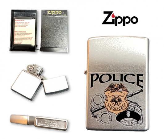 Accendino da Collezione Zippo® Original Originale USA Polizia Poliziotto Police Idea Regalo Art. 421315