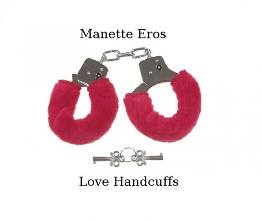 Manette Handcuffs Rossa dell'amore in Peluche Fetish Sadomaso .... Famolo Strano Art. 29353