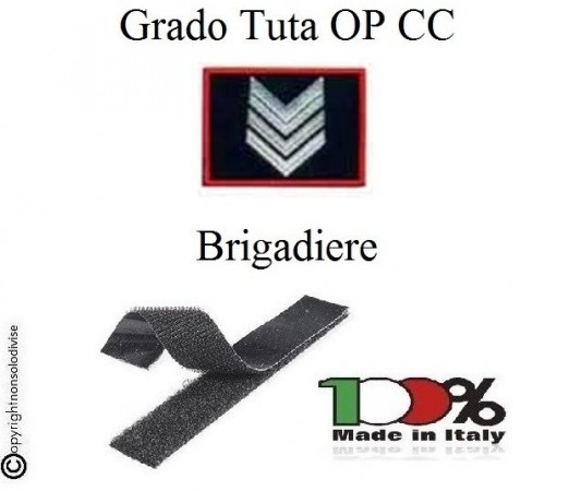 Gradi Tuta Ordine Pubblico Carabinieri con Velcro BRIGADIERE Art.CC-O7