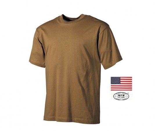 T-shirt Maglia Maglietta Militare Girocollo Manica Corta Tan Sabbia  Art. 00103R