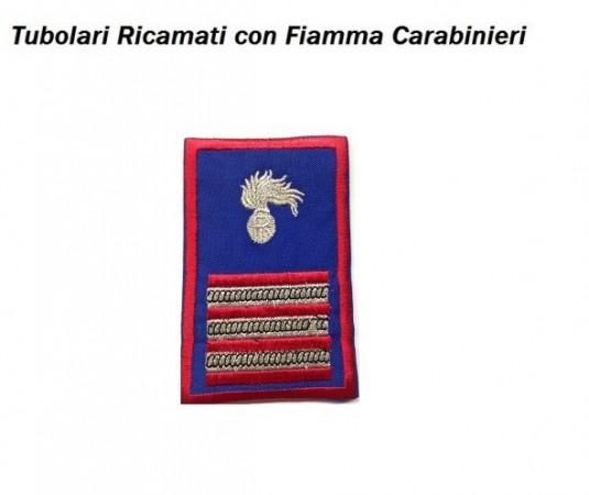 Gradi Tubolari Estivi Carabinieri Ricamati con Fiamma New Maresciallo Aiutante non più in uso  Art. CC-TA10