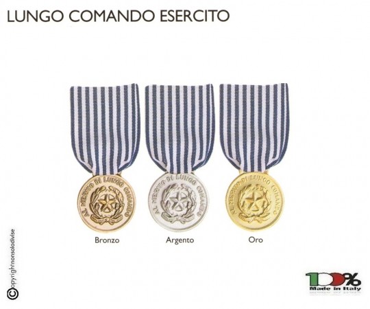 Medaglia Lungo Comando Carabinieri Esercito Marina Aeronautica Italiano Art. FAV23
