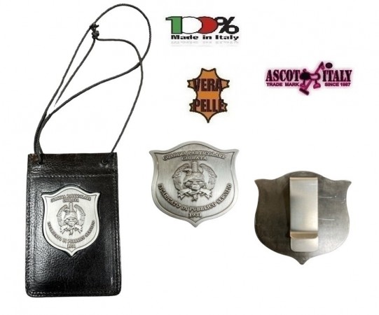 Porta Placca Portaplacca da Collo Guardie Giurate GPG IPS Legionari Ascot Italia Art. 602-LEG