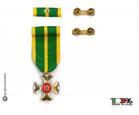 Set Medaglie Croce Anzianità di Servizio Guardia di Finanza G. di F.  Oro XXV anni  Art.FAV-SET18