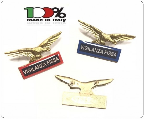 Spilla Aquila Distintivo Di Specialità GG Guardia Giurata Vigilanza Fissa  Art.718-V.F