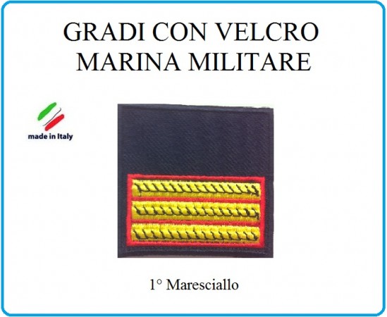 Grado a Velcro Giubbotto Navigazione Marina Militare Maresciallo Art.M-14