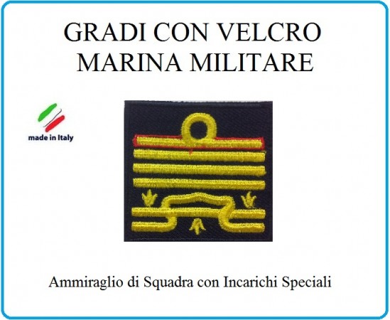 Grado a Velcro Giubbotto Navigazione Marina Militare Ammiraglio  Squadra I.S. Art.M-29