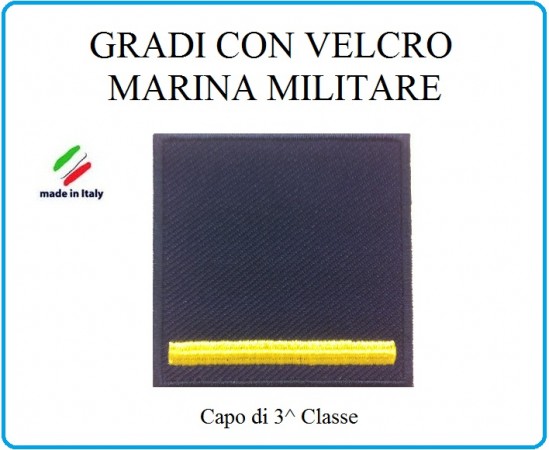 Grado a Velcro Giubbotto Navigazione Marina Militare Capo 3 Classe  Art.M-11