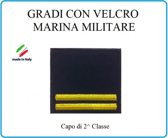 Grado a Velcro Giubbotto Navigazione Marina Militare Capo 2 Classe  Art.M-12