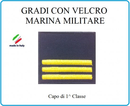 Grado a Velcro Giubbotto Navigazione Marina Militare Capo 1 Classe  Art.M-13
