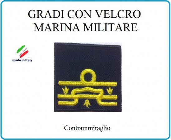 Grado a Velcro Giubbotto Navigazione Marina Militare Contrammiraglio  Art.M-24