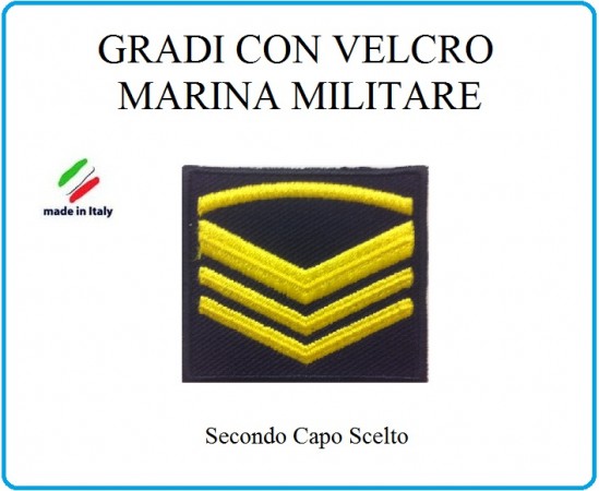 Grado a Velcro Giubbotto Navigazione Marina Militare Secondo Capo Selto  Art.M-10