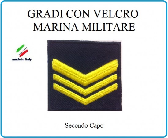Grado a Velcro Giubbotto Navigazione Marina Militare Secondo Capo  Art.M-9