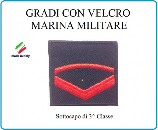 Grado a Velcro Giubbotto Navigazione Marina Militare Sottocapo di 3 C.  Art.M-4