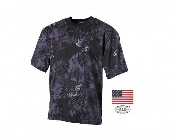 T-shirt Maglia Maglietta Girocollo Militare Manica Corta Serpente Nero  Halbarm Snake Black Art. 00105N