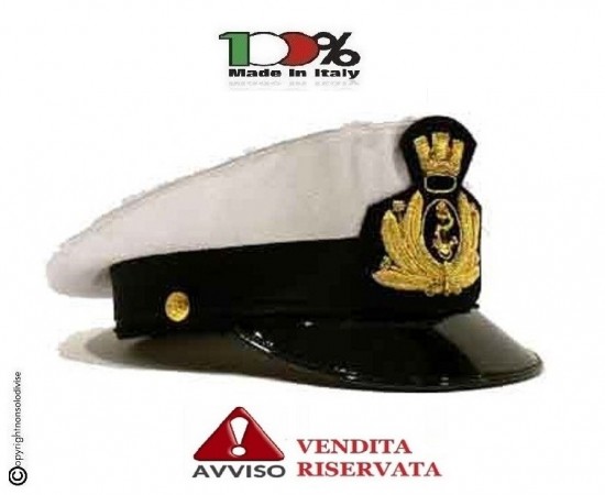 Berretto Tesa Ordinanza Marina Militare Italiana con Fregio FAV o Diadema  VENDITA RISERVATA Art. BER-MM-U