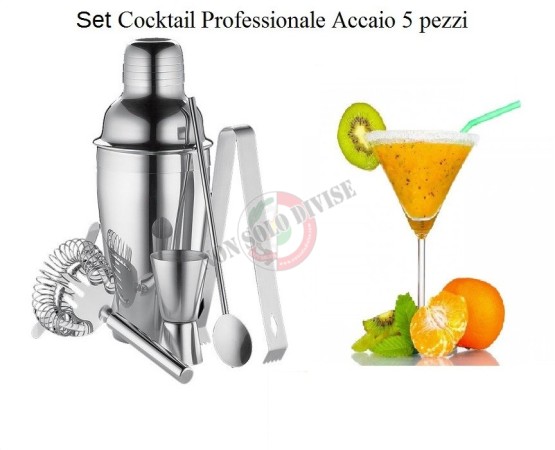 Set Cocktail Accaio Professionale Cilio 5 Art.202212