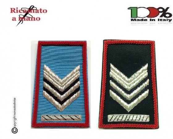 Gradi Tubolari Carabinieri Ricamati a Mano Canuttiglia  New Brigadiere Capo Art.CC-CAN-2