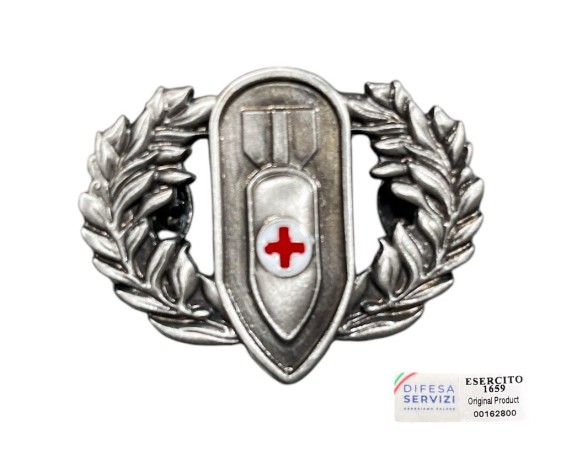 Spilla Metallo Esperto Rischi Mine e Disinnesco Ordigni Bellici per Corpo Militare della Croce rossa Italiana Prodotto Ufficiale FAV Art. MINE-RISK 