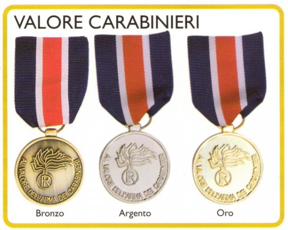 Medaglia Valore dell'Arma dei Carabinieri Carabinieri Art.FAV-24