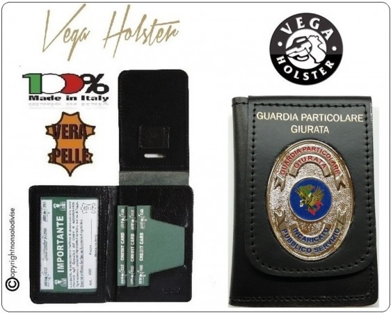 Portafoglio Portadocumenti con Placca GPG IPS Guardia Particolare Giurata Vega Holster Italia Novità Art. 1WD148
