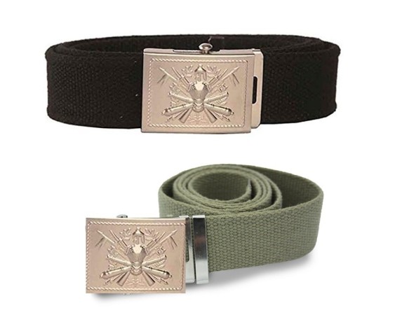 Cintura Canapa Nera Esercito Pluriarma Italiano Militare Divisa Placca Rilievo Prodotto Ufficiale Tuscan  Art. T01283 