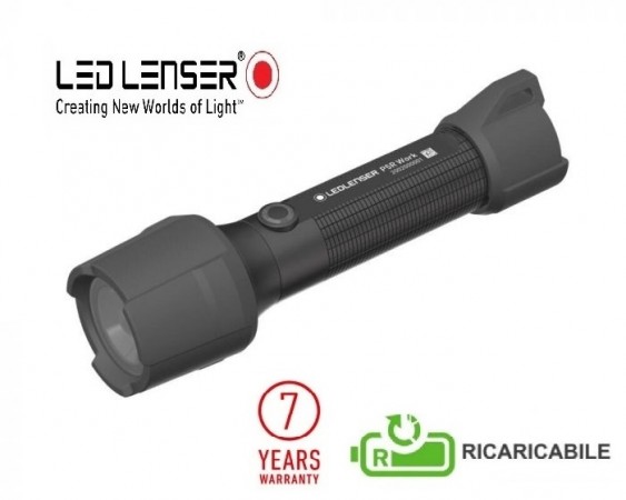 Torcia Tattica Professionale Manuale 480 lumen P5R Work Ricaricabile Led Lenser® Polizia Carabinieri Guardie Giurate GPGIPS Art. 502185