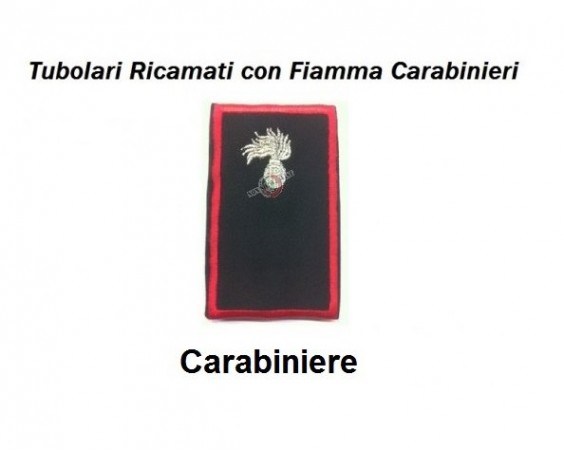 Gradi Tubolari Carabinieri Ricamati con Fiamma New Carabiniere non più in uso Art.CC-T1