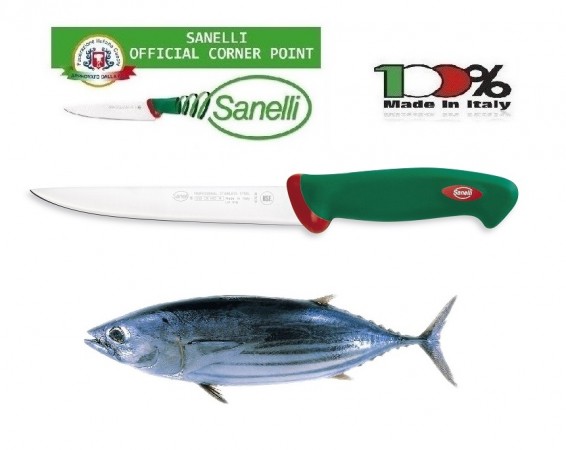 Linea Premana Professional Knife Coltello Filettare Pesce cm 18 Sanelli Italia Cuochi chef Pescivendolo Art. 107618 