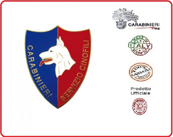 Spilla Distintivo Carabinieri Servizio Cinofili Prodotto Ufficiale Italiano Art.C137
