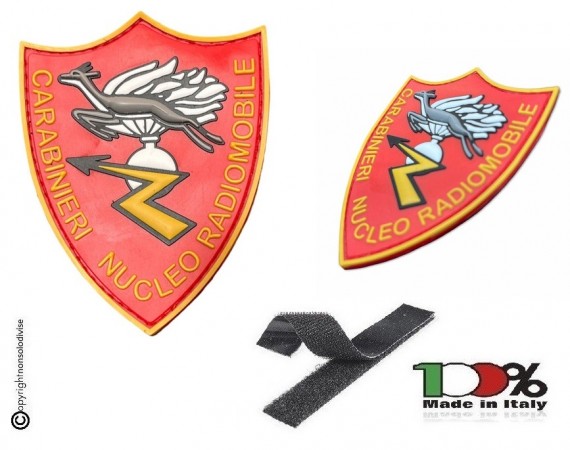 Patch Toppa PVC Gommata CARABINIERI Nucleo Radiomobile 3D con Velcro NEW Art. PVC-2