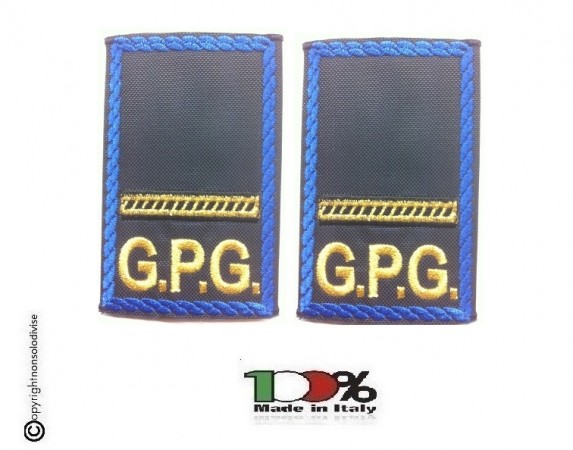 Tubolari Ricamati Bordo Azzurro GPG - GPGIPS - Maresciallo Art.GPG-R3