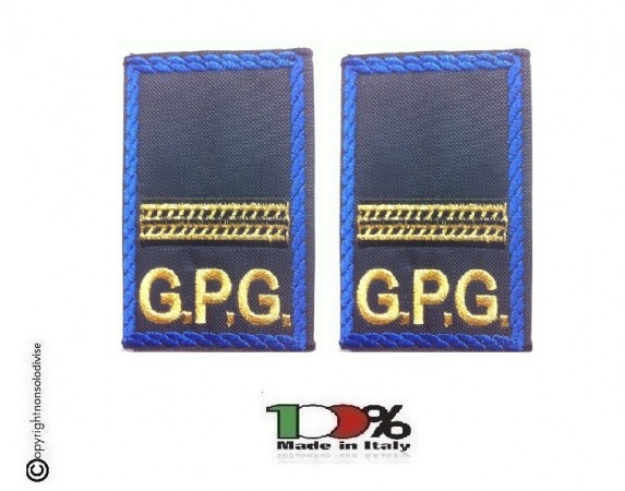 Tubolari Ricamati Bordo Azzurro GPG - GPGIPS - Maresciallo Ordinario Art.GPG-R2