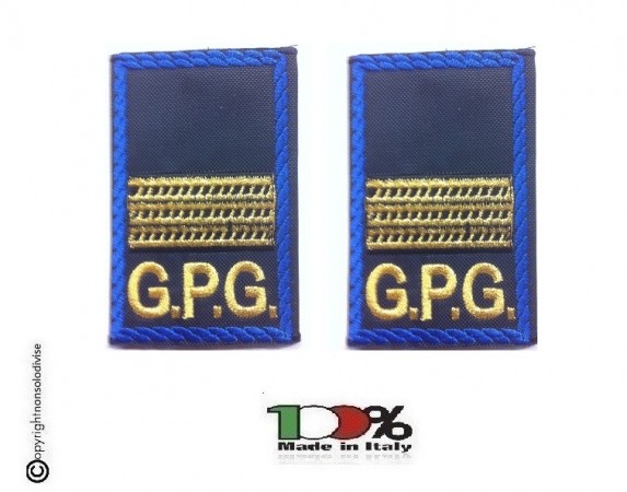 Tubolari Ricamati Bordo Azzurro GPG - GPGIPS - Maresciallo Capo Art.GPG-R1