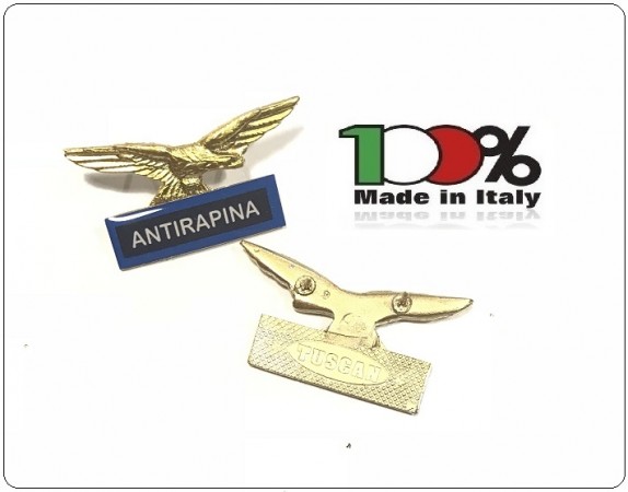 Spilla Aquila Distintivo Di Specialità GG Guardie Giurate Vigilanza Antirapina Anti Rapina Art.718-A