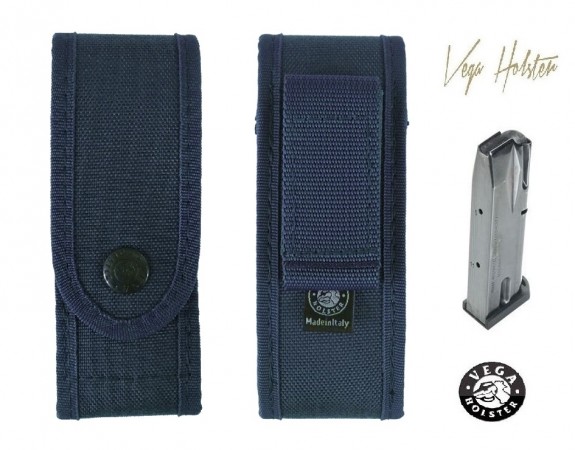 Porta Caricatore Portacaricatore Singolo in Cordura Blu Nevy Vega Holster Nuova Divisa Polizia di Stato Art. 2P50B