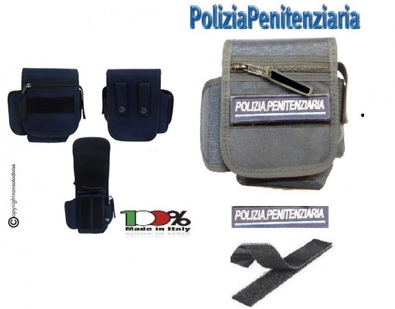 Borsetto Blu Navy Multiuso per Cinturone Cordura NSD Italia Nuova Divisa Polizia Penitenziaria Art. 2G66 OFFPP