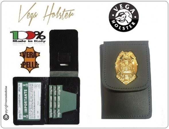 Portafoglio Portadocumenti con Placca Investigatore Privato Private Dectective Vega Holster Italia Art. 1WD81