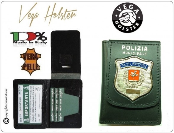 Portafoglio Portadocumenti con Placca Polizia Municipale Toscana Vega Holster Italia Novità VENDITA RISERVATA Art. 1WD151