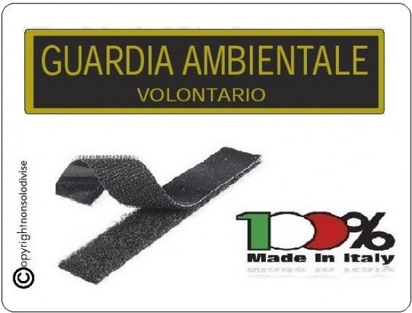 MAREL Patch Ricamata Vigilanza Ambientale 12x3 Cm Con Nastro A Strappo Incluso - Toppa Da Cucire O Stirare