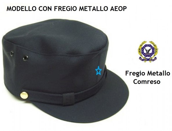 Berretto Tipo Polizia di Quartiere con Fregio Metallo AEOP Ass. Europea Operatori di Polizia  Art. FAV-AEOPQ