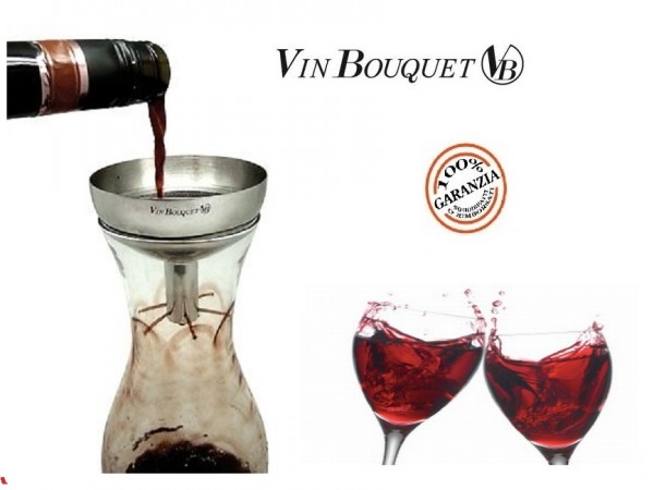 Imbuto Aeratore con filtro per Vino in Metallo Vin Bouquet per Sommelier FIA 020 Art. FIA020