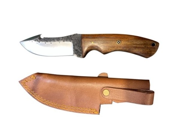 Coltello Artigianale con Fodero Cuoio Lama Fissa Maru 22.50 cm Caccia Escursioni Alpinismo Idea Regalo Art. COL1C